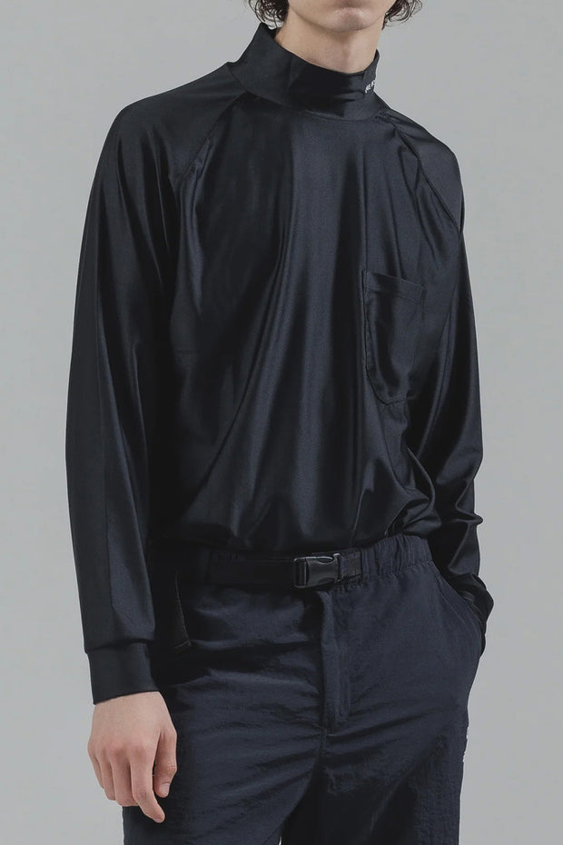 ECROF Stretch mock neck shirt