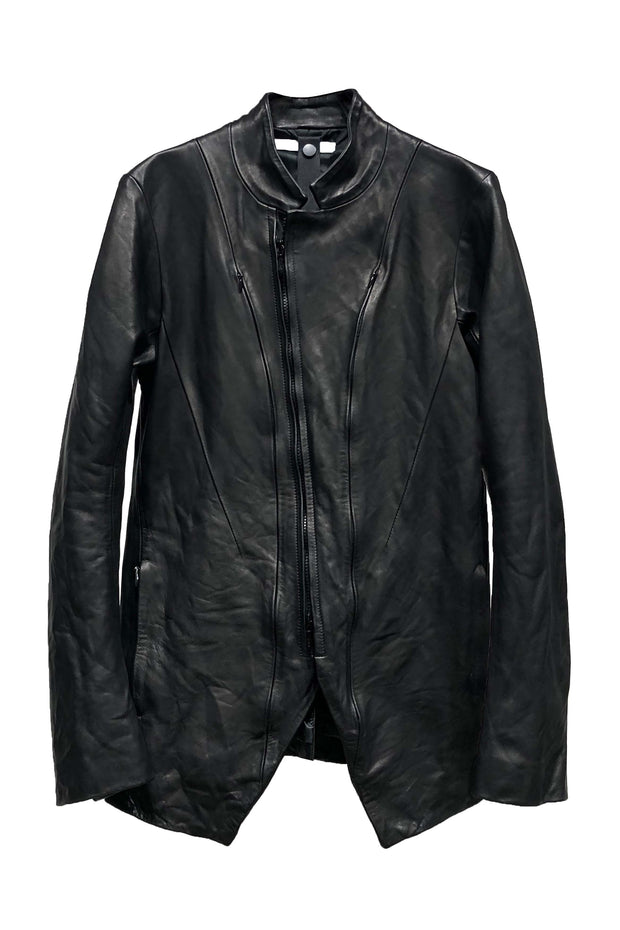 LEATHER REF CLEARED TAILORED JACKET