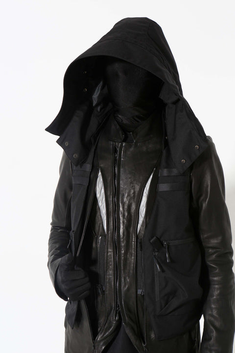 LEATHER REF CLEARED TAILORED JACKET