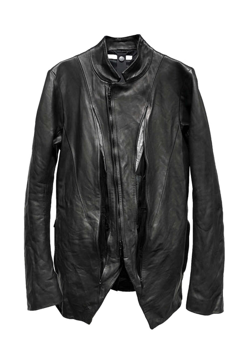 LEATHER REF CLEARED TAILORED JACKET