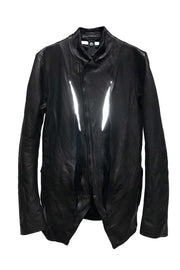 LEATHER REF CLEARED TAILORED JACKET